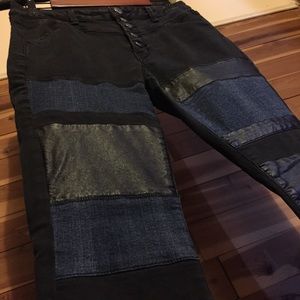 Distressed Patched American Eagle Jeans